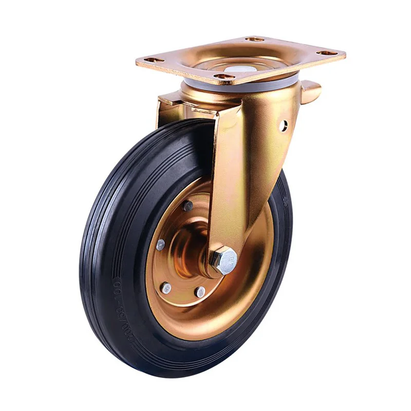 New style heavy duty steel castor wheel 6/8 inch industrial trolly wheel heavy duty caster