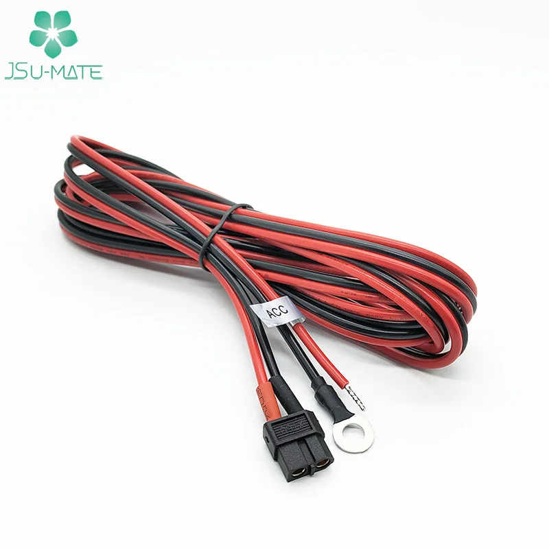 Custom XT60 Battery Black Connector Parallel Cable With O Type Cold Press Terminal XT60 Terminal Cable
