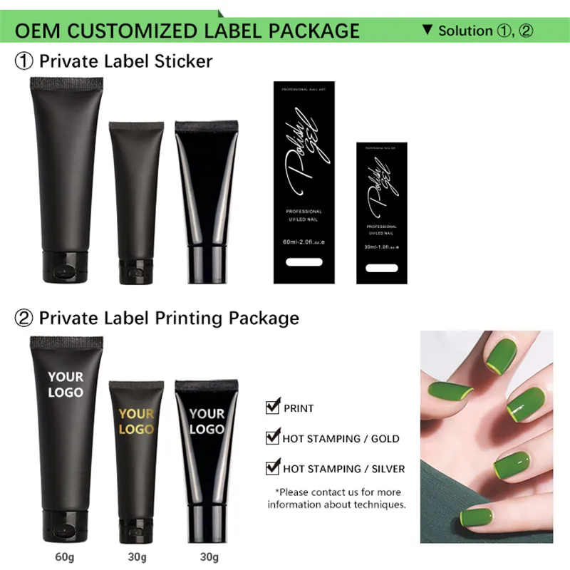 Newest Available Easy Apply Soak Off Extension acrylic nail personalised shimmer glitter diamond poly gel