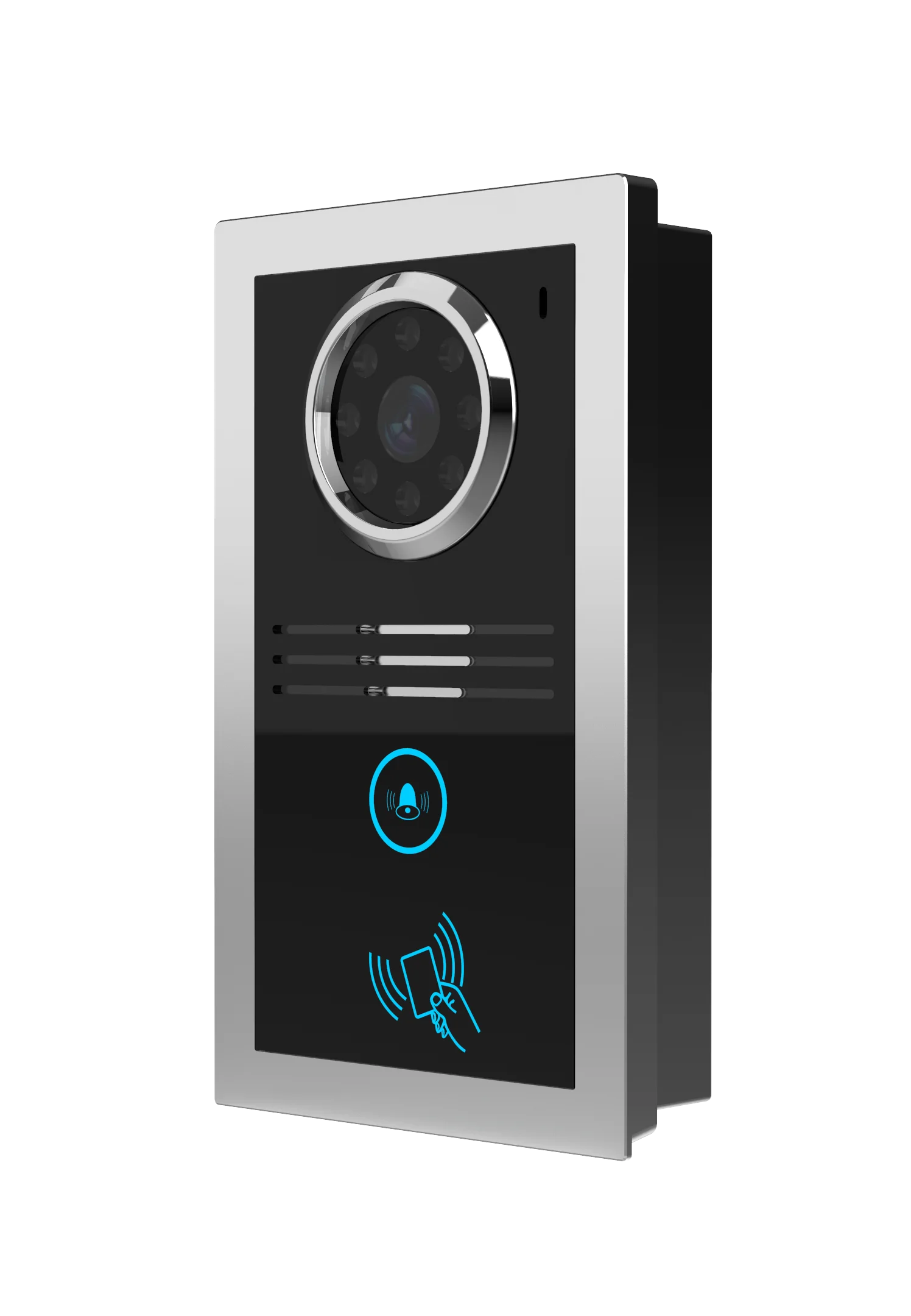 IP Cat5/6 Direct-call-button with backlight Outdoor Station, Color CMOS 1.0MP Camera, support Standard PoE 48V