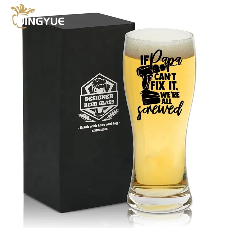 Пивные Бокалы Pilsner, 450 мл, 15 унций, с пользовательским логотипом, Классические пивные бокалы для газировки, для бара, ресторана, паба