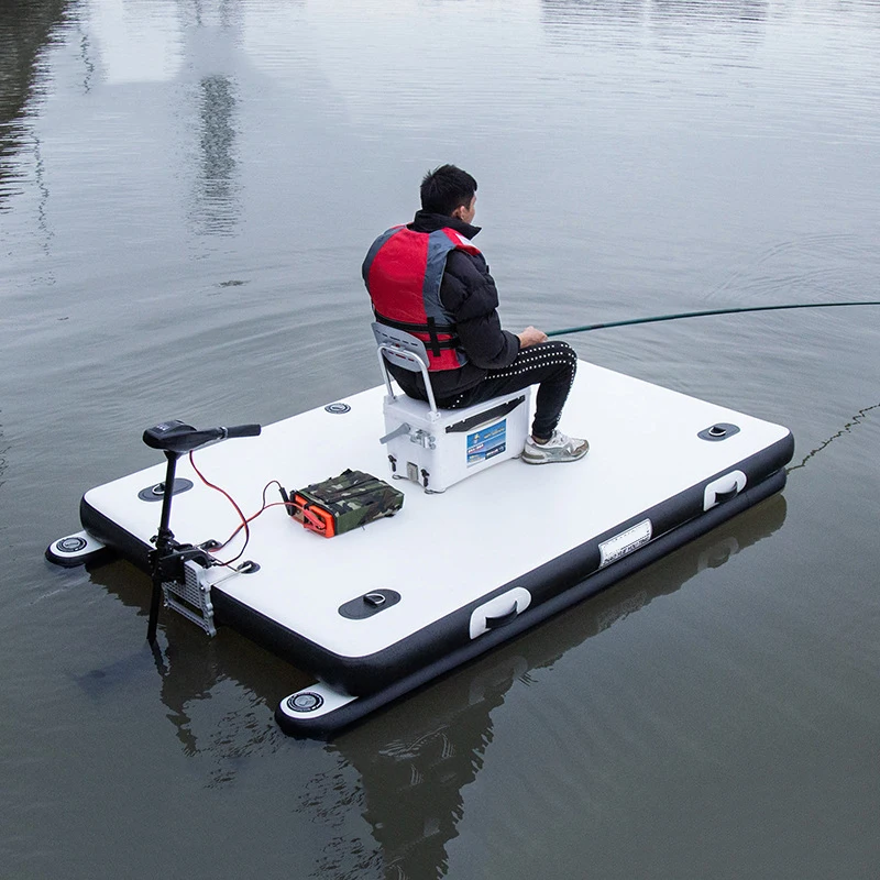 custom Leisure Inflatable Swim Island Floating Raft Inflatable foil Water Jet Ski Dock Platform for family