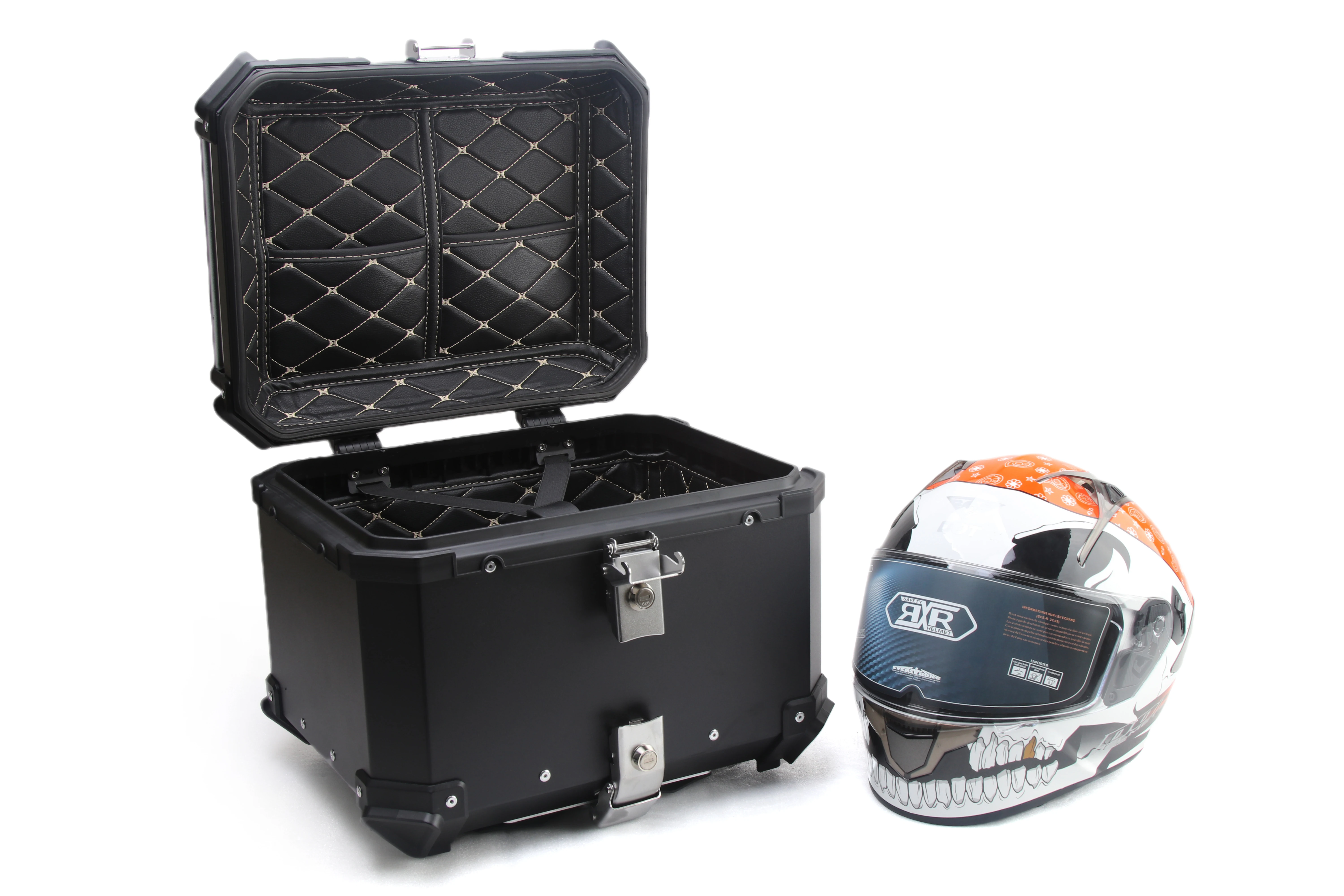 Роскошный чехол для багажника мотоцикла большой емкости ударопрочный 45L алюминиевый сплав верхний чехол