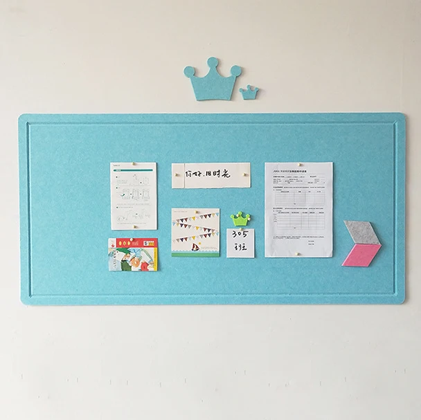 Hot Sale Wall Decoration Bulletin Boards Rectangular Felt Pin Board Felt Notice Board for Office Home Felt wall tiles