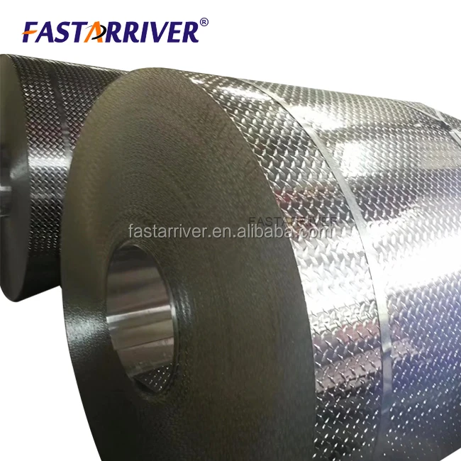 China supplier 3xxx 3003 checkered diamond aluminum plate sheet for floor bus