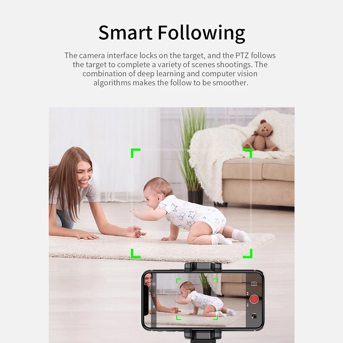 Apai Genie 360 Rotation Vlog Camera Video Shooting Auto Facial Tracking Smart Photo Shooting Mobile Phone Holders