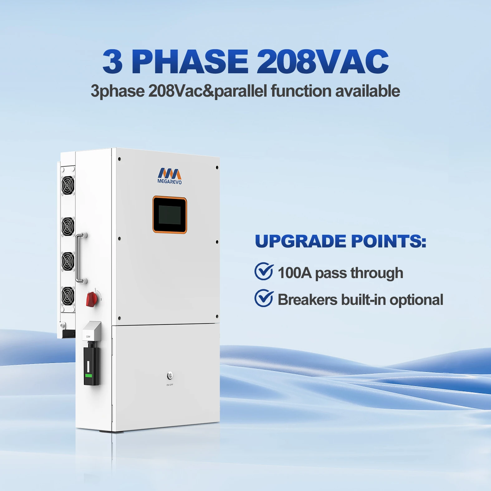 Megarevo UL CSA R10KLNA R12KLNA солнечный инвертор 10 кВт 12 48 В 120/240 Гибридный с разделенной фазой на складе в США