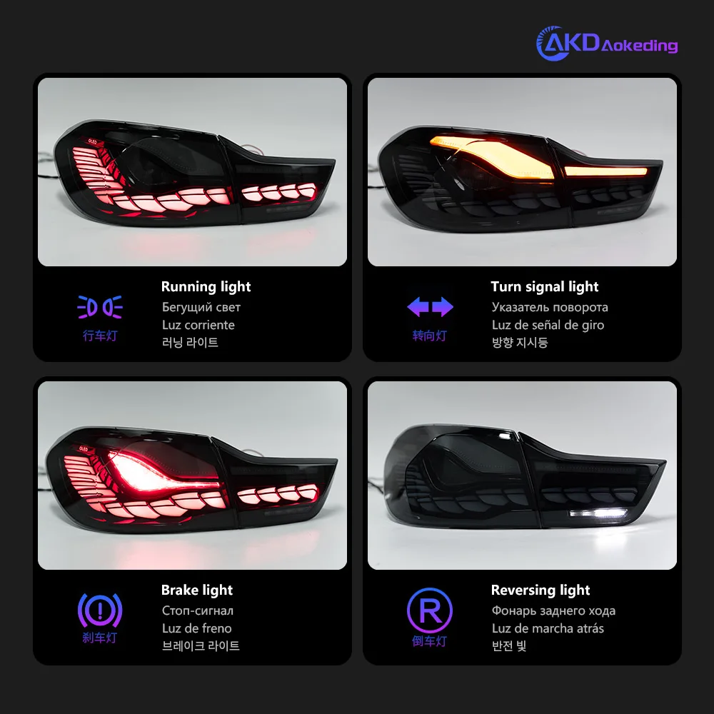 Taillights For F32 F82 M4 GTS OLED Type Tail Light Rear Lamp LED DRL Running Signal Brake Reversing Parking Lighthouse Facelift