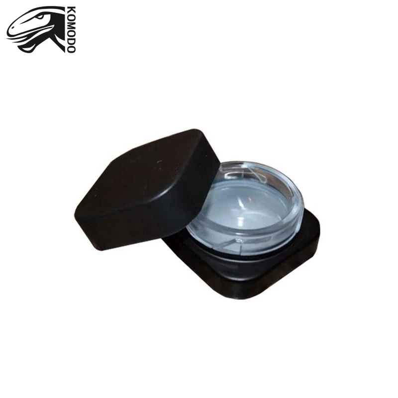 Newly Custom Packaging 5ML Clear Straight Side Glass Jar with Black Lid