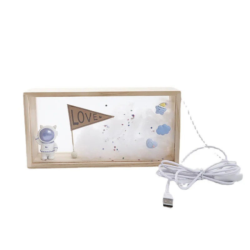 New Bedside Night Light Box Astronaut Small Decorative Night Light Holiday Gift USB Plug-In Atmosphere Night Light