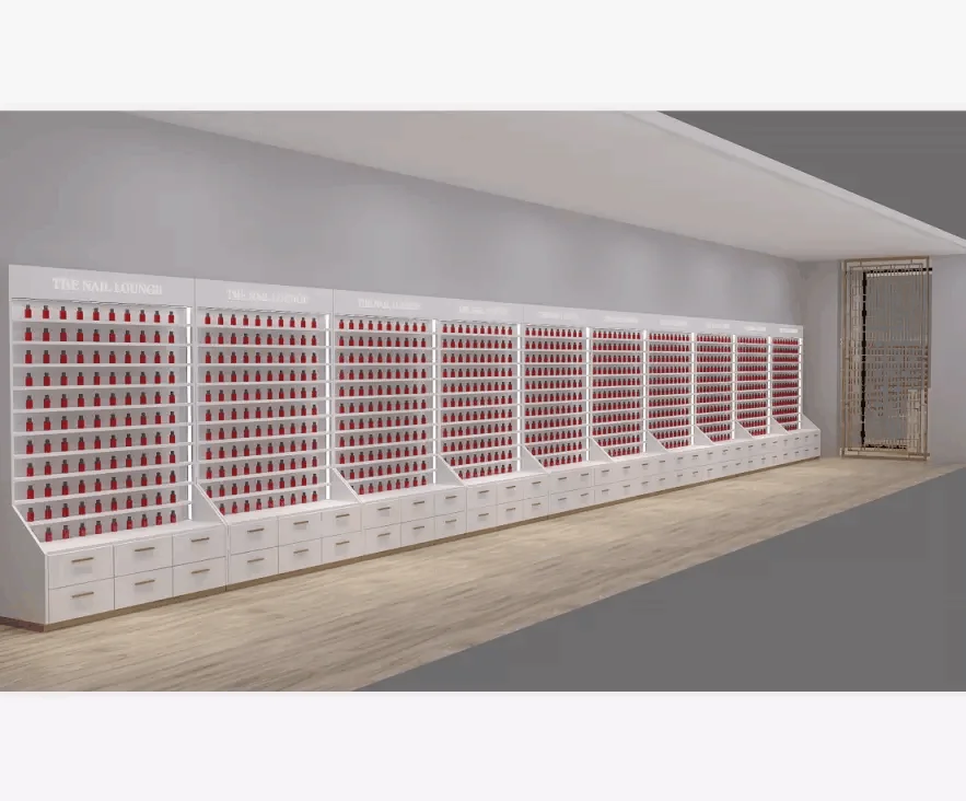 professional nails salon equipment furniture hair salon shampoo cabinet station nail polish display