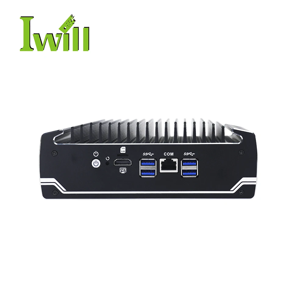 6 rj45 1000m lan 8th gen i3 i5 i7 mini pc quad core fanless pfsense  for Kiosk Interactive info system