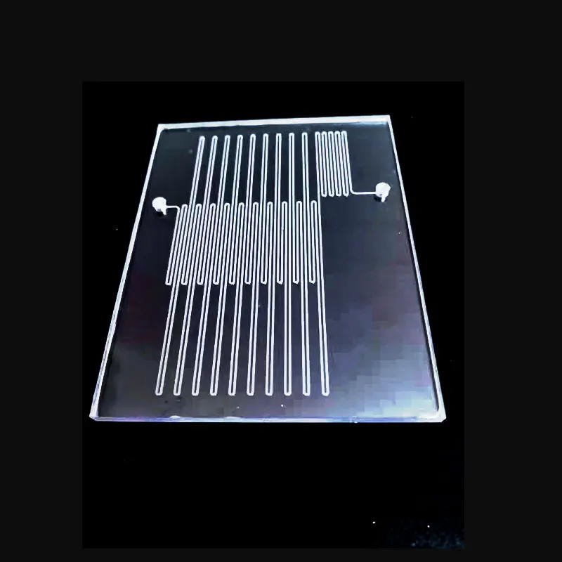 CNC route acrylic microfluidic chips machining acrylic chip