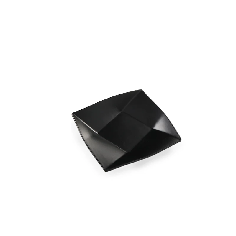 Hot Selling Black Square Shaped Luxury Cheap Bulk Melamine Dinner Plates