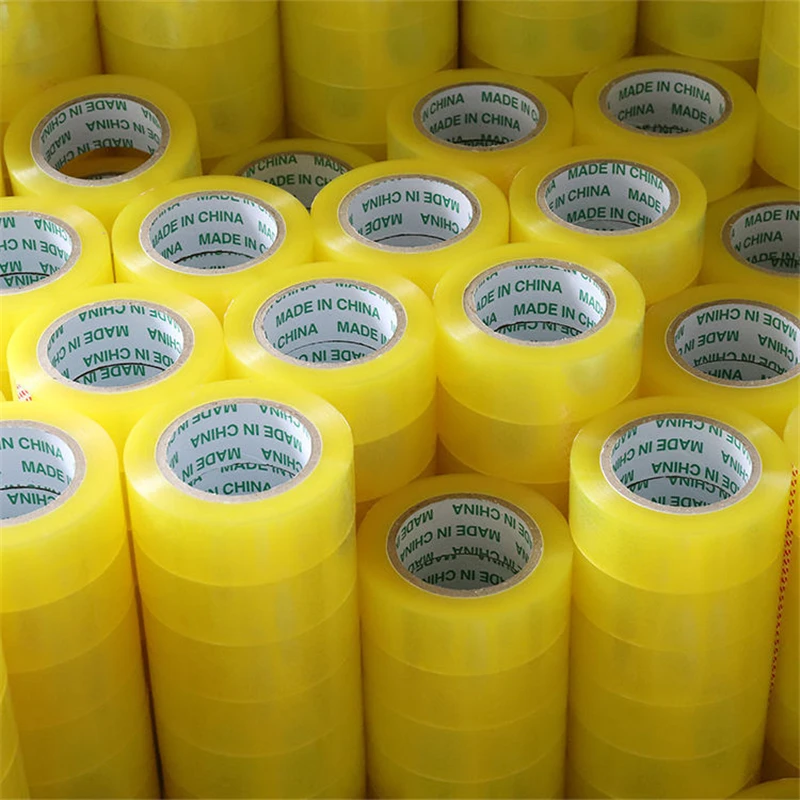 Wholesale Transparent Tape 4.5/5.5/6cm Widened Packaging Sealing Tape Bopp Adhesive Tape Yellow