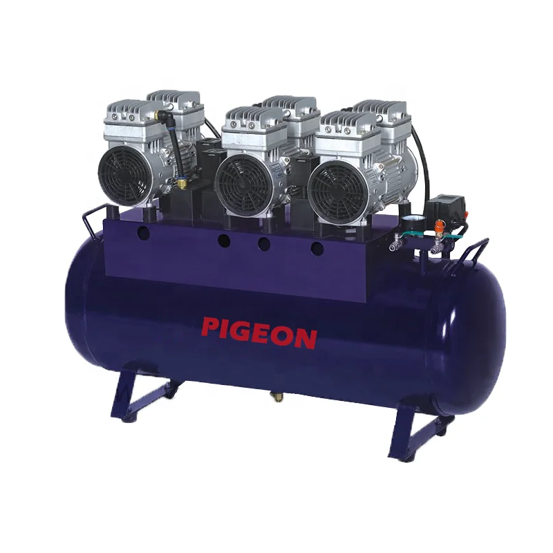 2520W 2.3HP 11A tank 120L mini quiet oil free silent dental air compressor