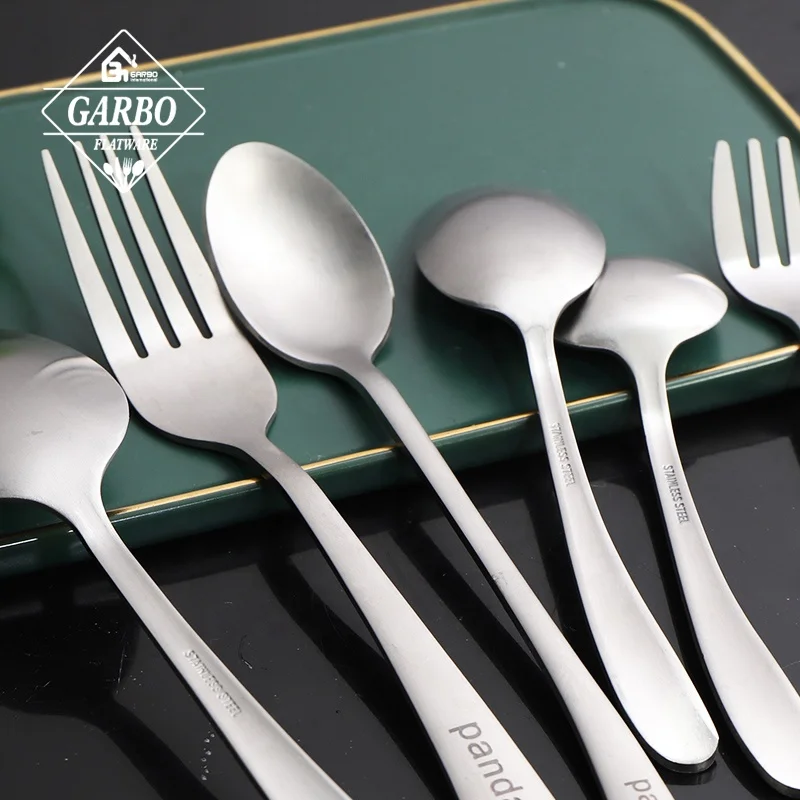 Cheap Price Restaurant Coffee Shop Hand Polished Customized Laser Logo Long Handle 7.5 Inch Silver Ice Coffee Latte Spoon