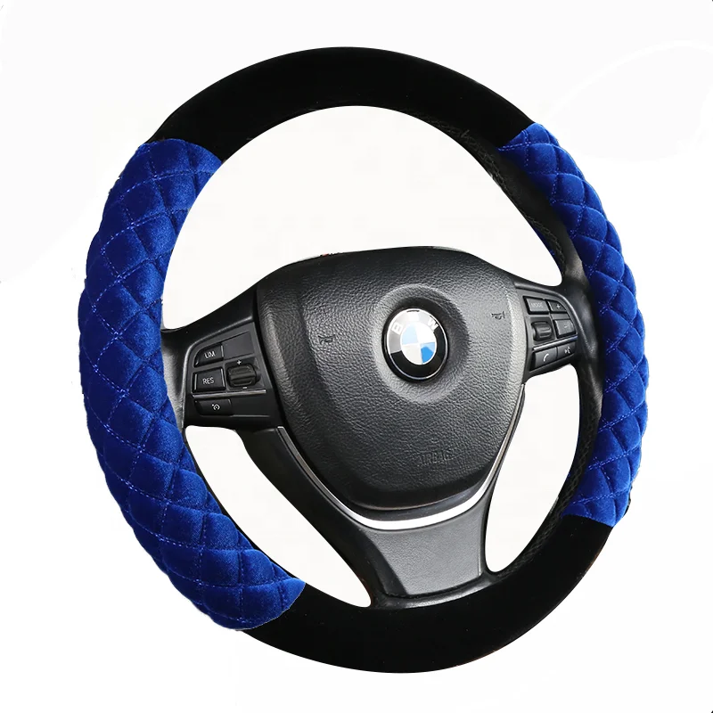 High quality car interior accessories factory universal new winter warm plush steering wheel cover
