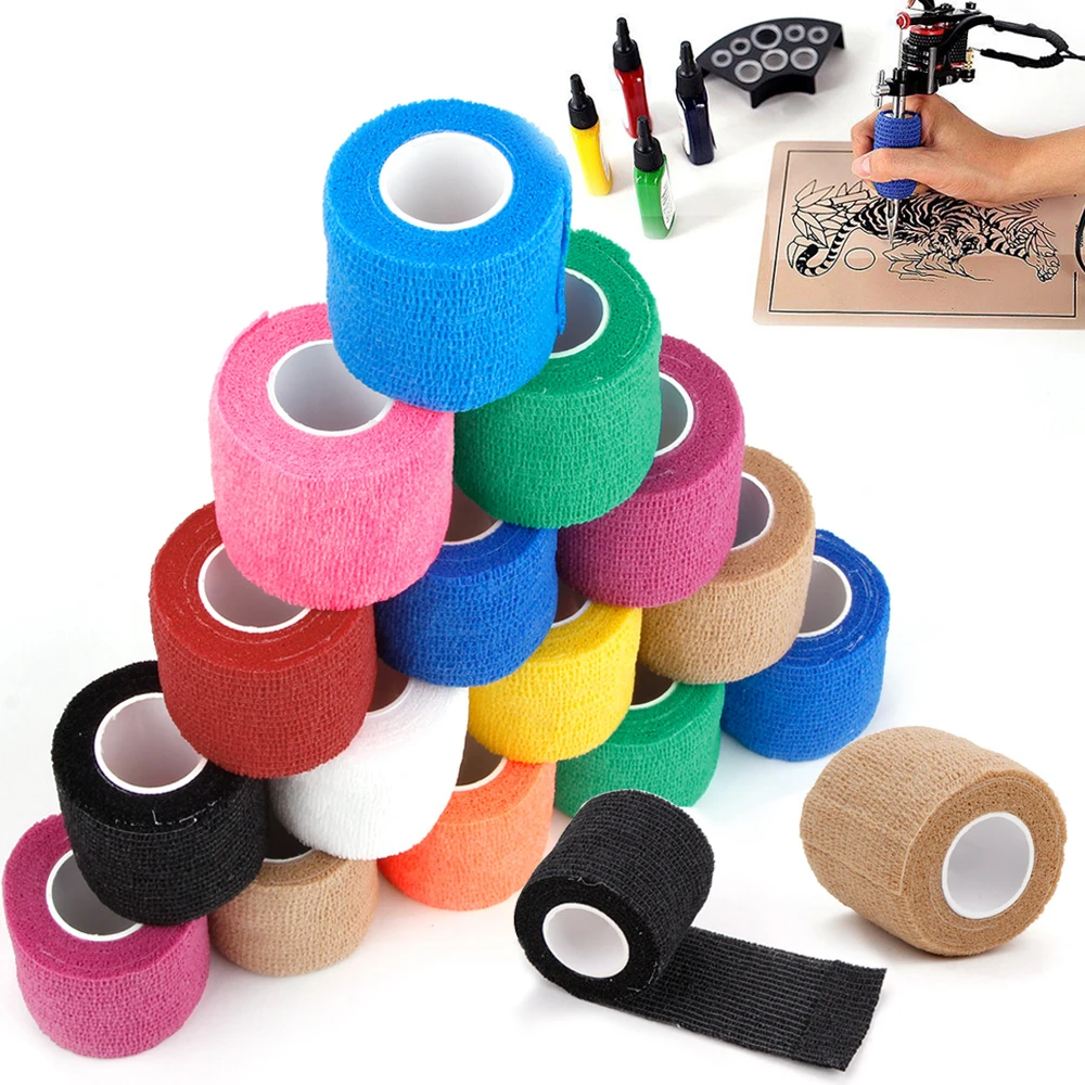 Disposable Tattoo Bandage Self-adhesive Non-woven Elastic Sport Wrap Bandage Tape Tattoo Equipment Accessories Tool