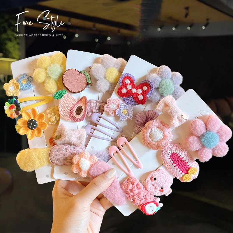 animal silver banana clip hair accessories rhinestone hair clip baby hair clips set box