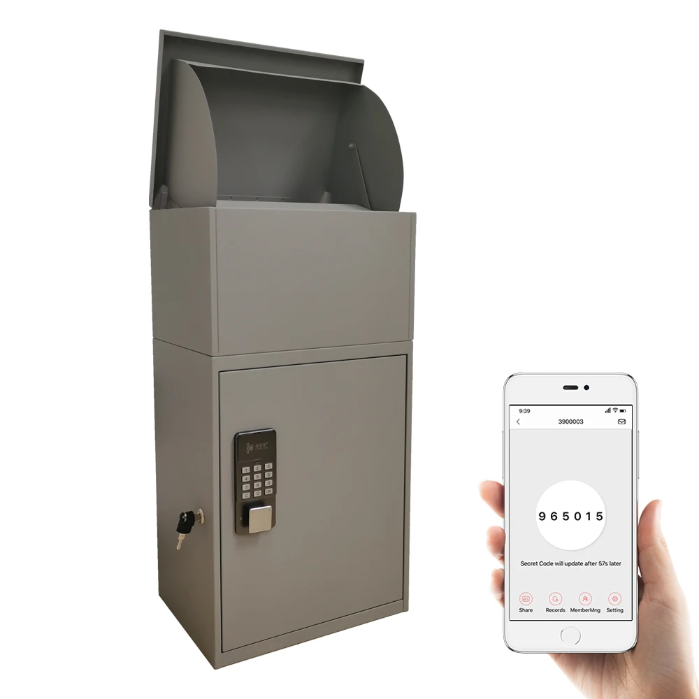 
New Arrival Preorder Anti Theft Outdoor Wall Mount Detachable Metal Smart Mailbox Parcel Box for Residential Delivery Drop Box 