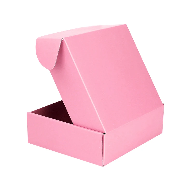 Custom Waterproof Paper Foldable Plain Intelligent Lock Mailer Box Pink Packaging Gift Delivery Mailing Packaging box