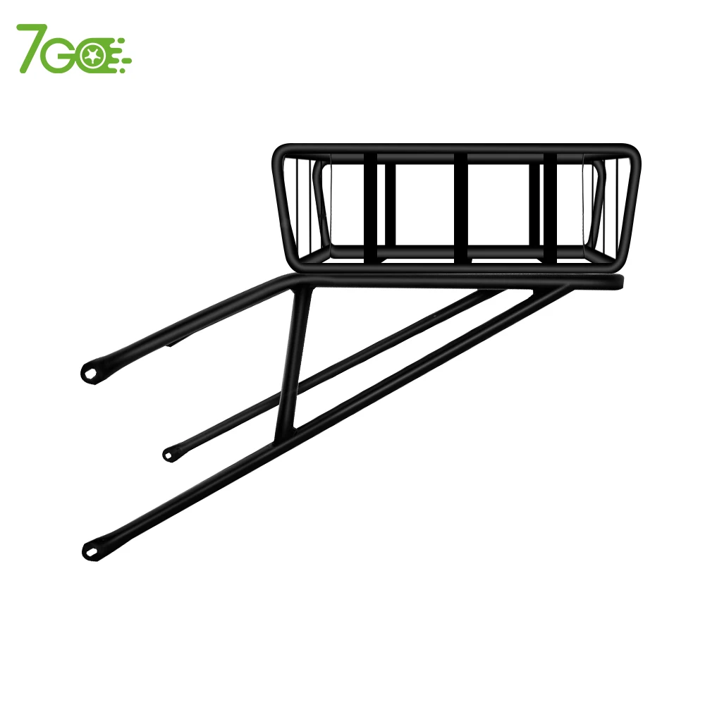 7Go High quality wholesale Electric bicycle ebike e bike accessories iron  hanging rear back basket