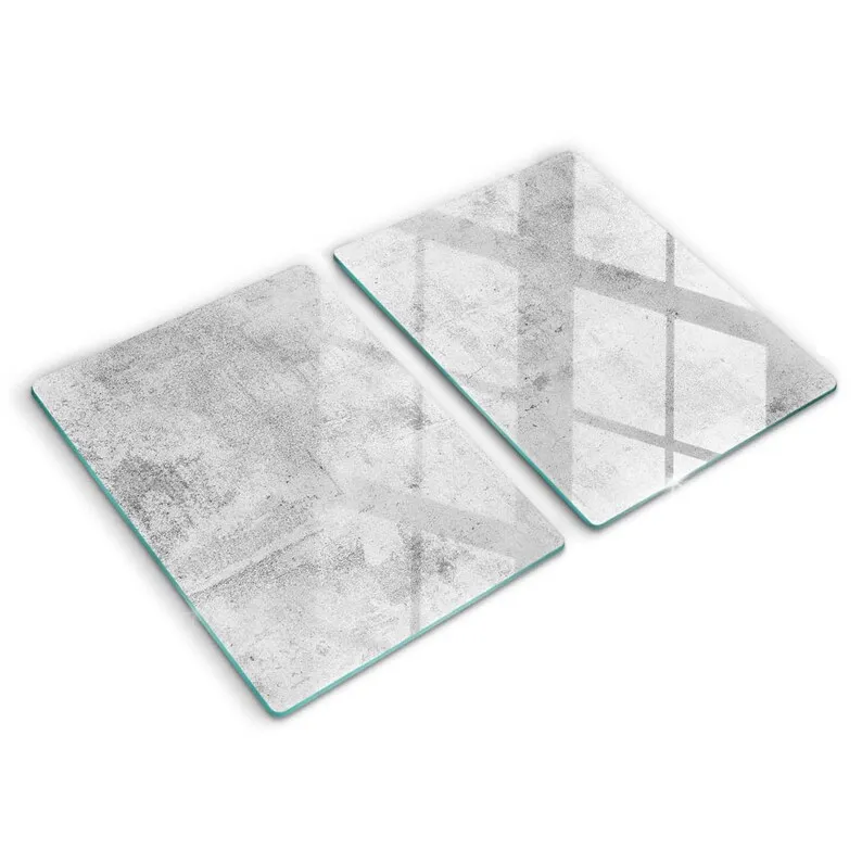Tempered Glass Splashback 52x30cm for Stove Glass Protection and Oven Backsplash in Kitchen with Gray Culinary Decor