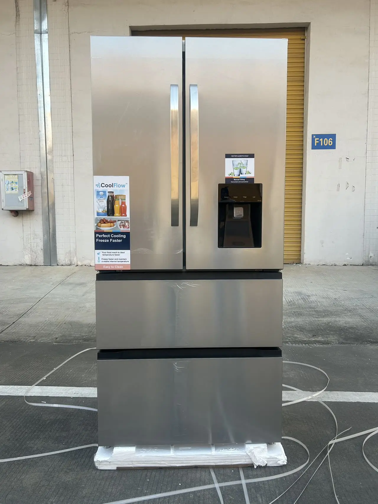 628L multi leaf French door air-cooled frost free intelligent refrigerator, home variable frequency water dispenser refrigerator