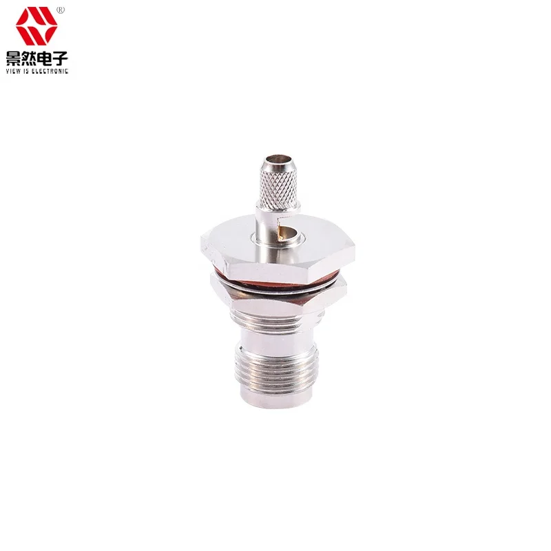 supply TNC connector female bulkhead mount crimp RG58 CABLE 1/2-28UNEF 50ohm waterproof  HEX=17.5 TNC RF coaxial connector