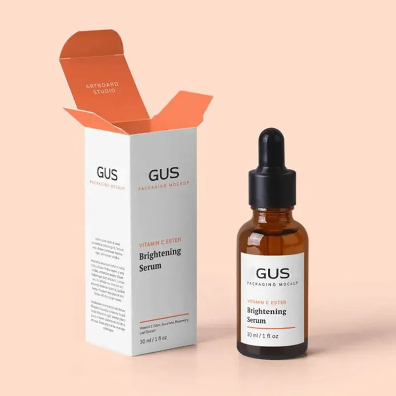 Custom printed paper empty concentrate jar liquid dropper bottle packaging box