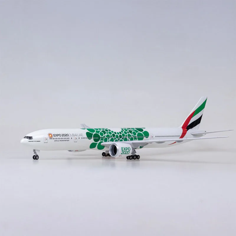 1/157 Scale 47CM Emirates Expo 2020 Boeing 777 Aircraft Model Civil Aviation Passenger Aircraft Simulation Gift