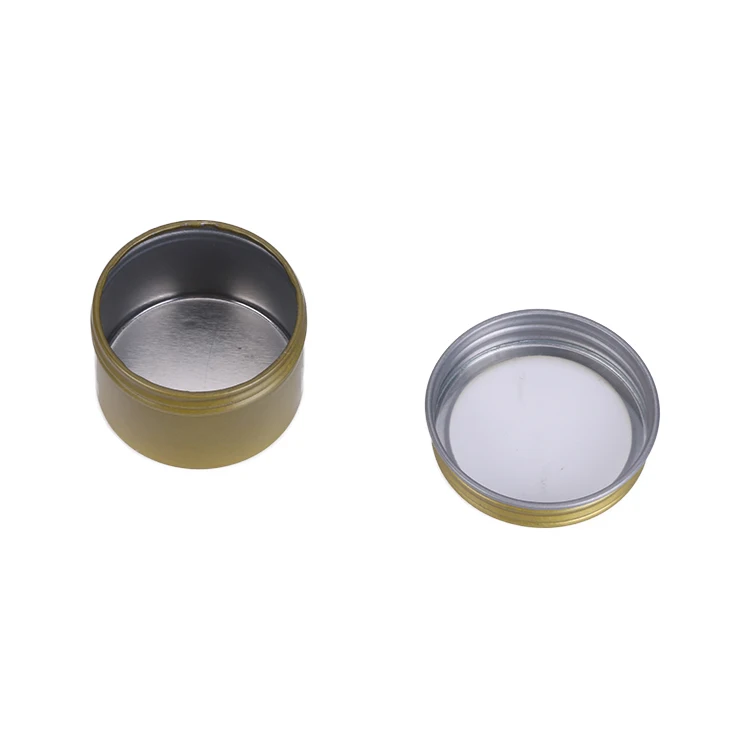 Custom Printed Silver Gold Aluminum Cosmetic Jar Candle Tin Box With PVC Window