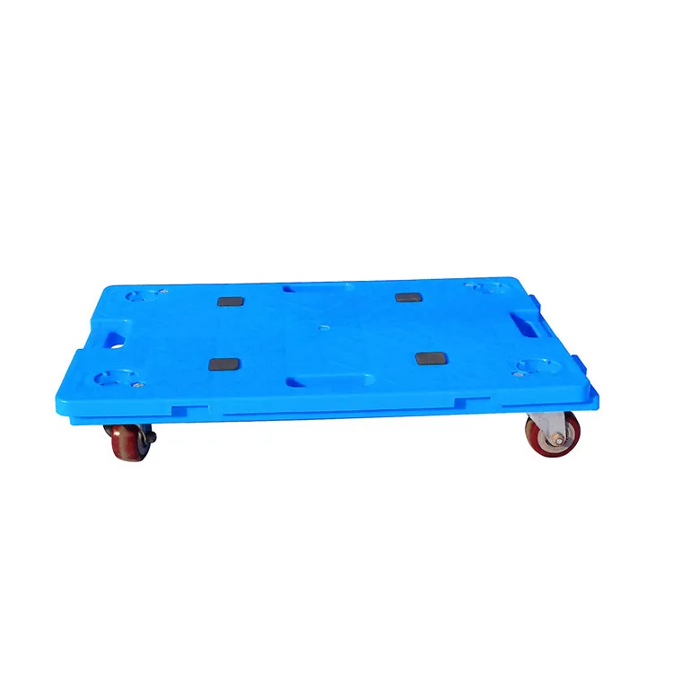 High Quality Plastic Crate Trolley Moving Pallet Dolly Platform