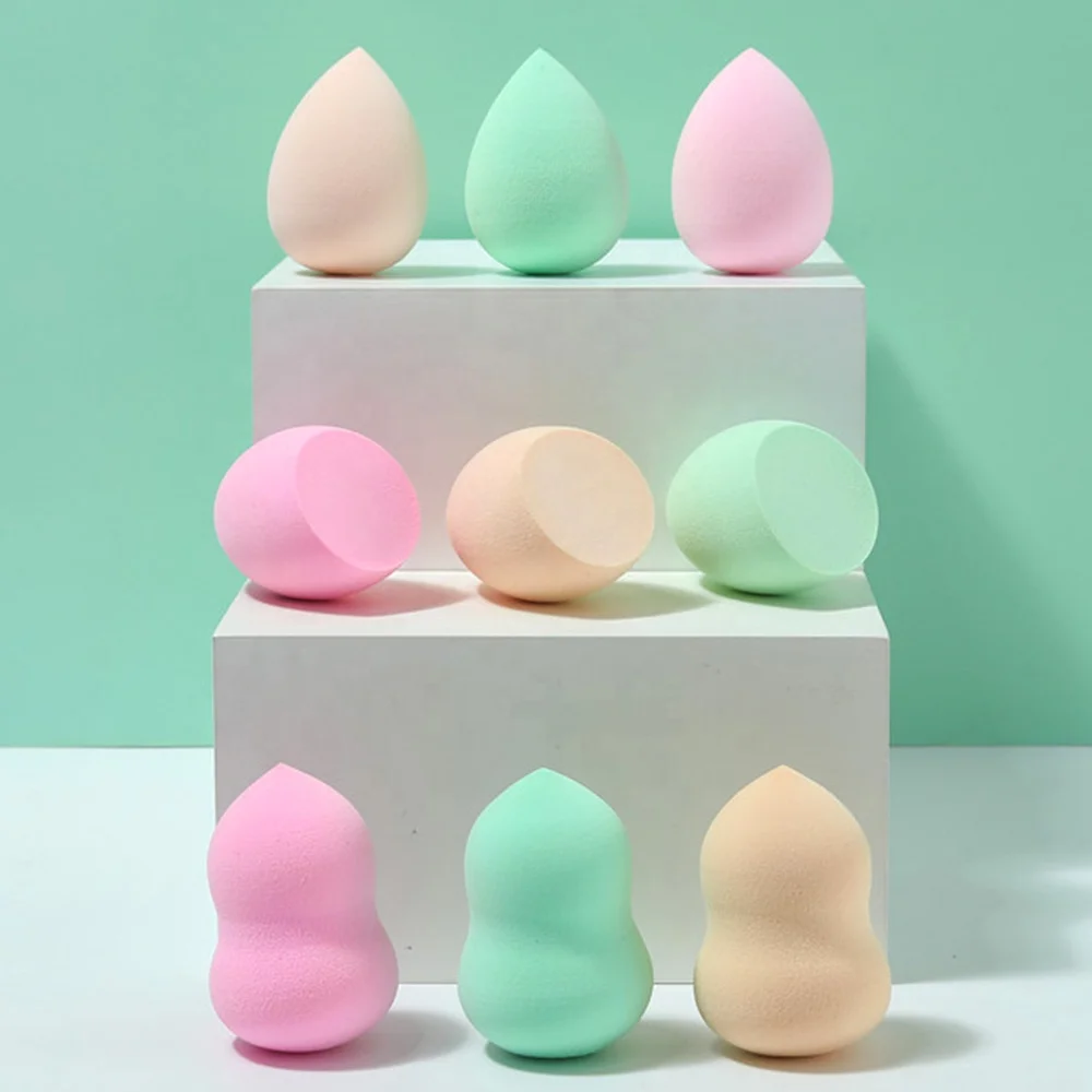 Soft Vegan Latex Free Custom Logo Beauty Egg Foundation Powder Puff Blending Makeup Blender Sponge For Liquid