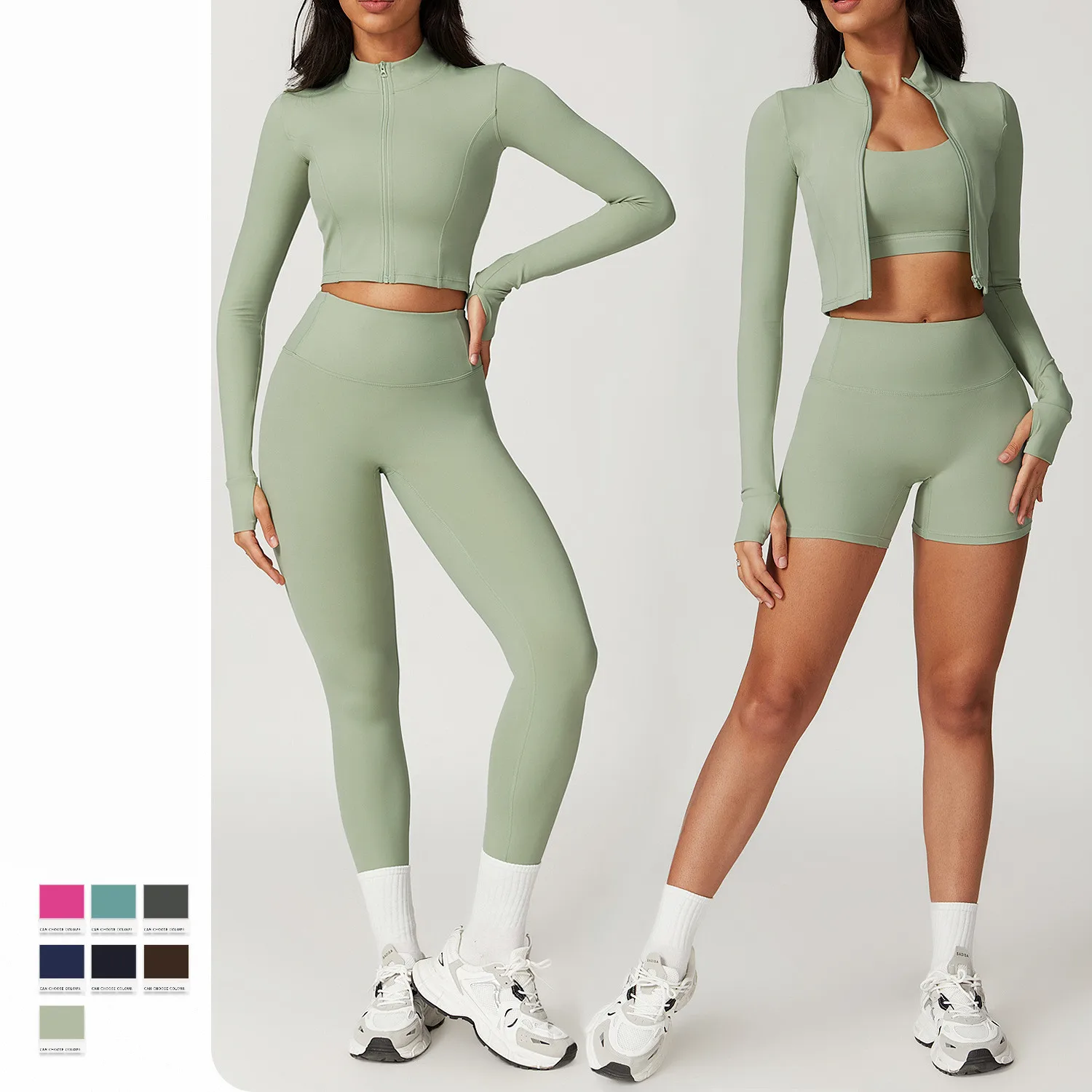 Women New Fashion gym yoga set Outdoor Running 2-piece Yoga set Custom logo