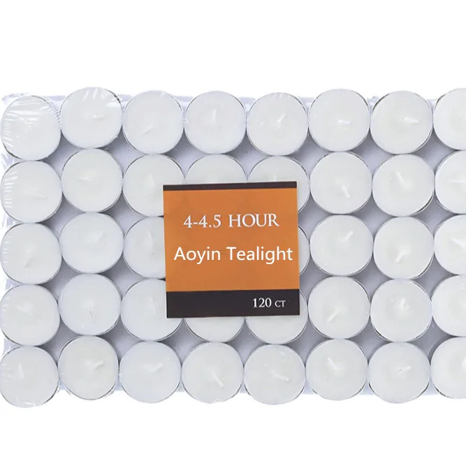 hot sale machine making long burning time white tea light candles