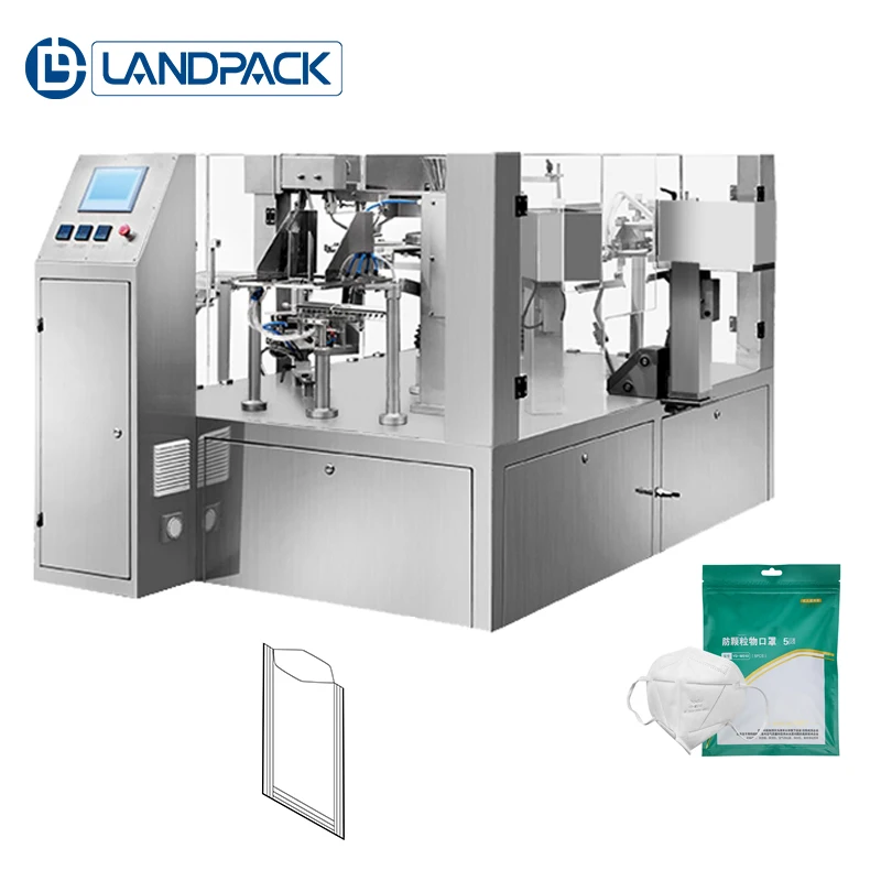 Landpack Высокоэффективная машина для ротационной упаковки KF94 KN95 N95 Land Pack автоматическая ротационная упаковочная порошков Тайвань