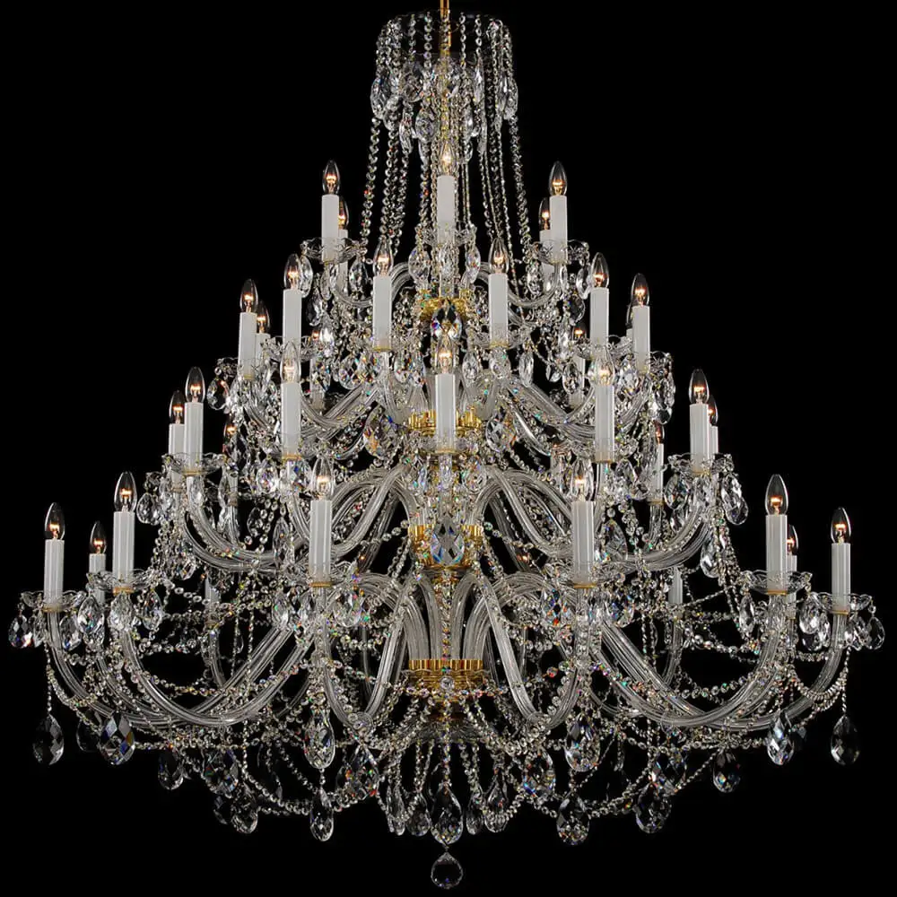 Luxury project champagne Crystal Chandelier Stair Lamp Living Room Smoke crystal Lighting Large ceiling chandeliers LED Lustre