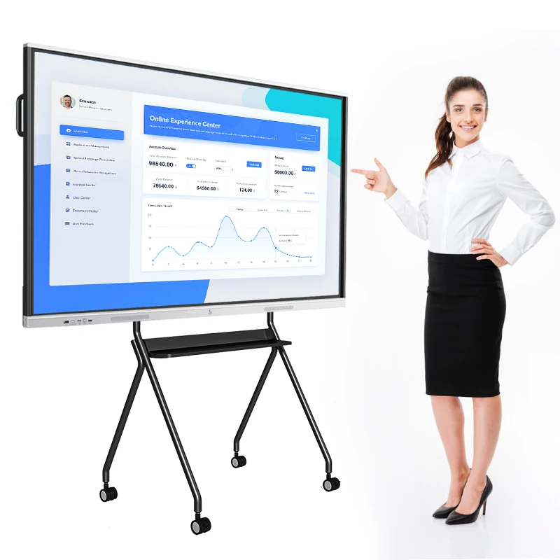 55 65 70 75 86 98 110 Inch Interactive Display 4K Digital Board For Teaching Interactive Board