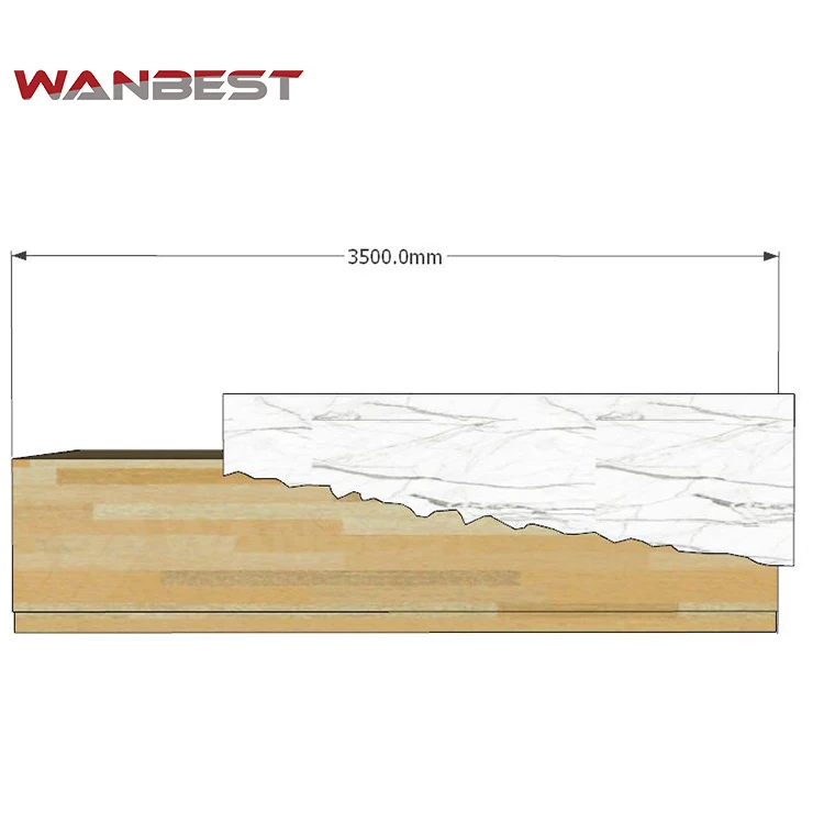 New Design Marble Beauty Salon Wooden Office Furniture Reception Desk Counter Design