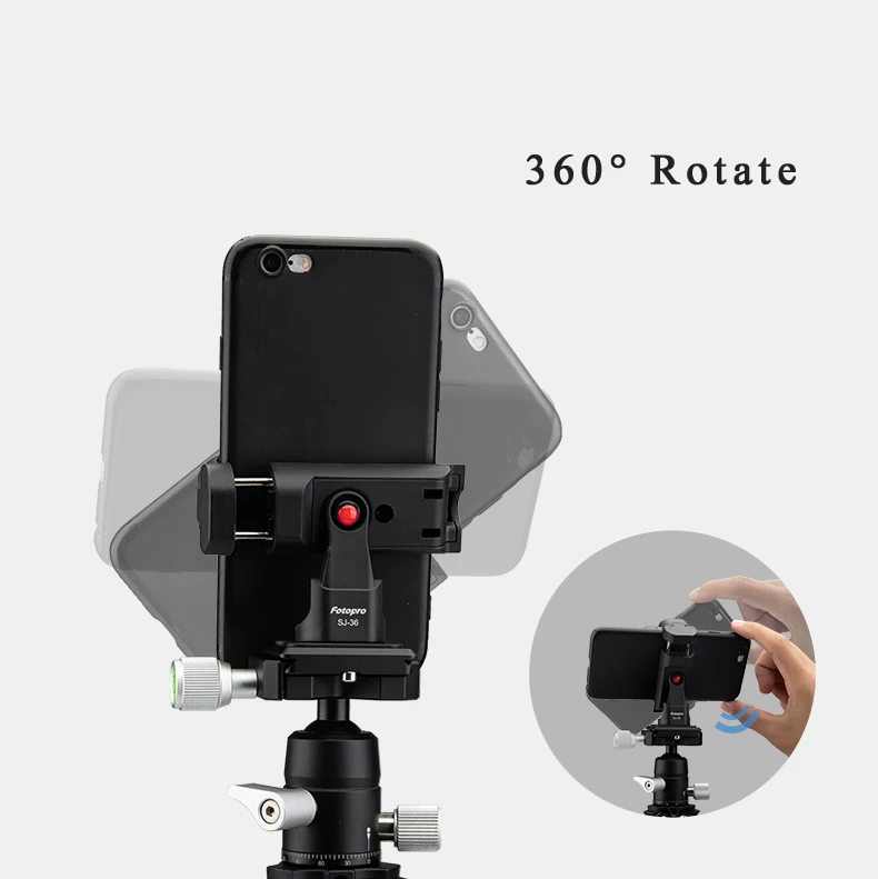 Fotopro 360 Degree Rotation Mobile Clip Live Streaming Accessories Tripod Phone Clip