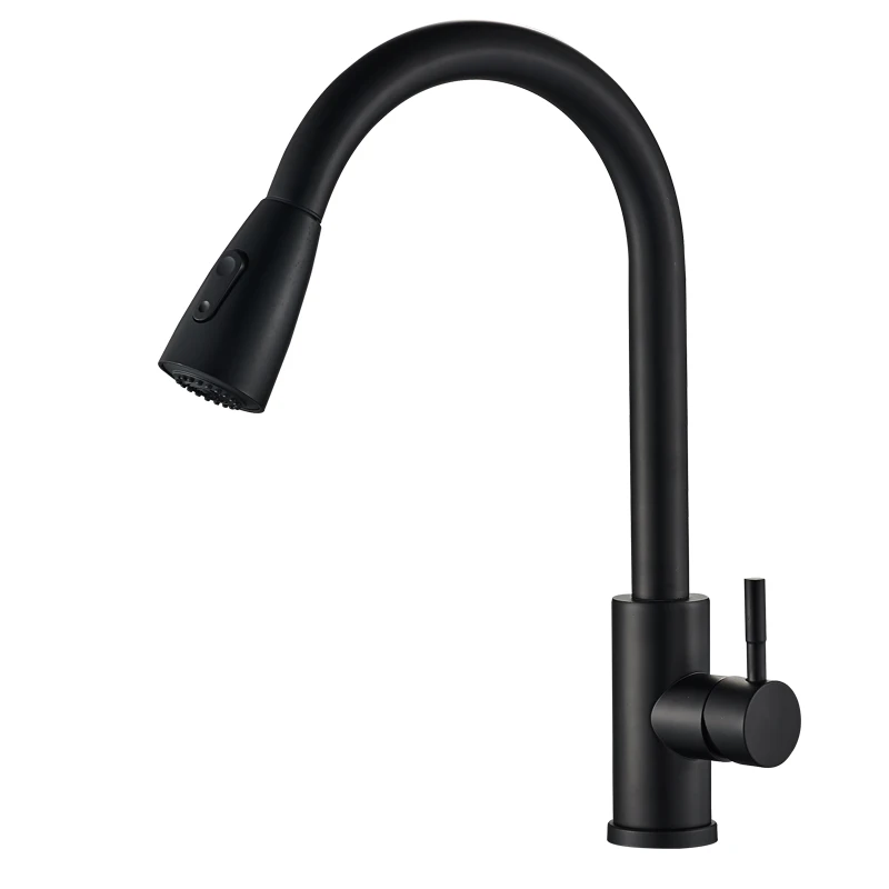 SS304 3 way multi functionial pull out single handle kitchen faucet