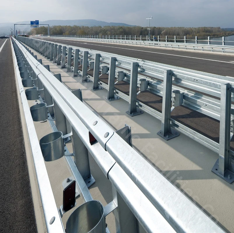 w-Beam Highway Guardrail Road Safety Products Steel Galvanized Road Bridge Anti Collision Barrier