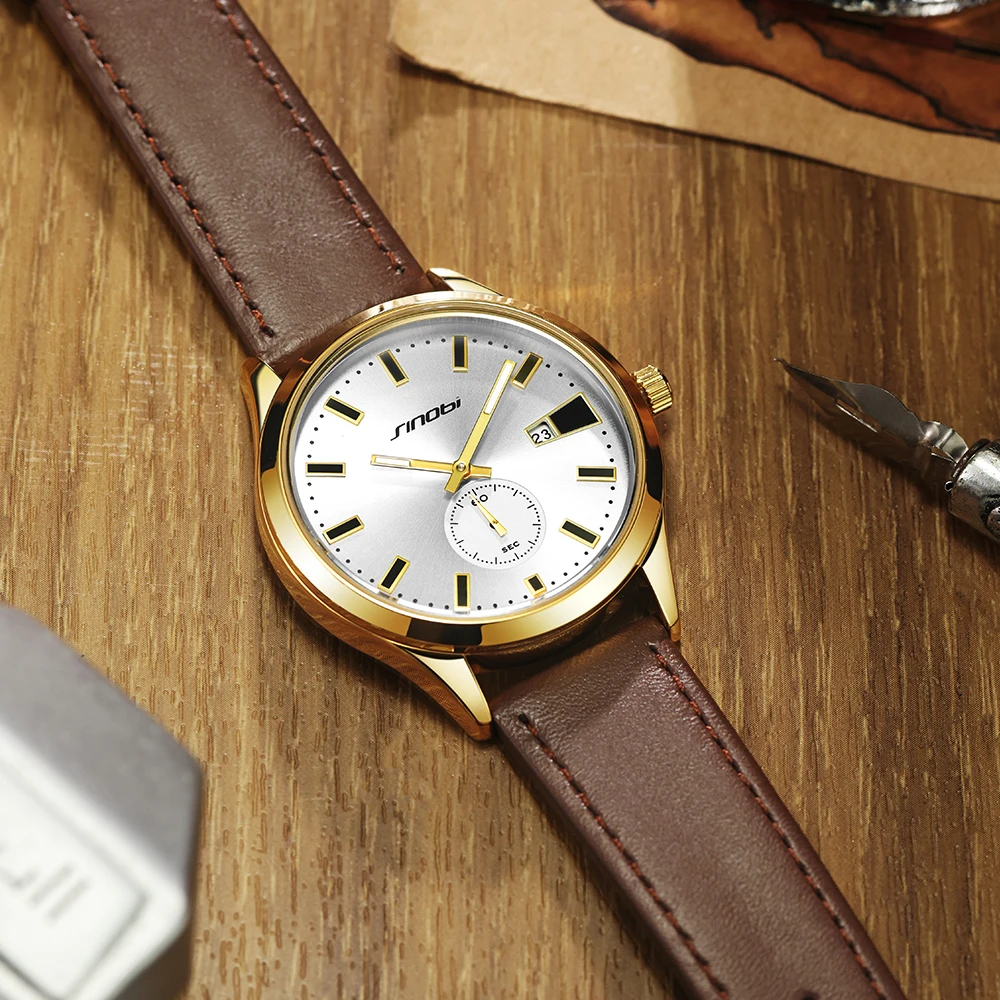 OEM Genuine Leather Watch Modern Watches for Men with Quartz Movements