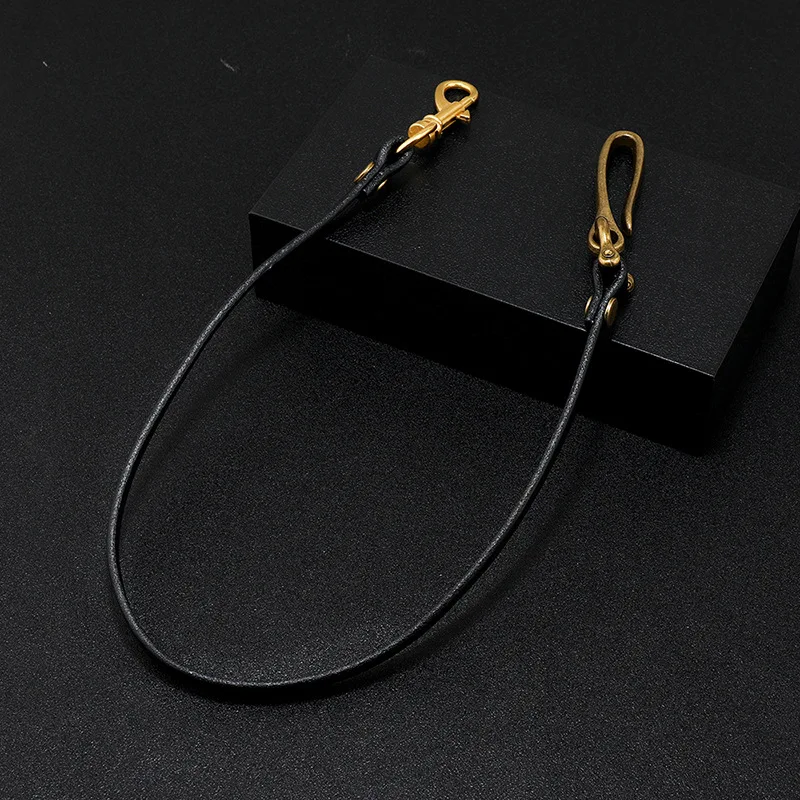 Модная мужская цепочка ремни ручной работы из натуральной кожи Аксессуары цепочка для брюк стильная сумка для упаковки времени винтажная цепочка для бумажника