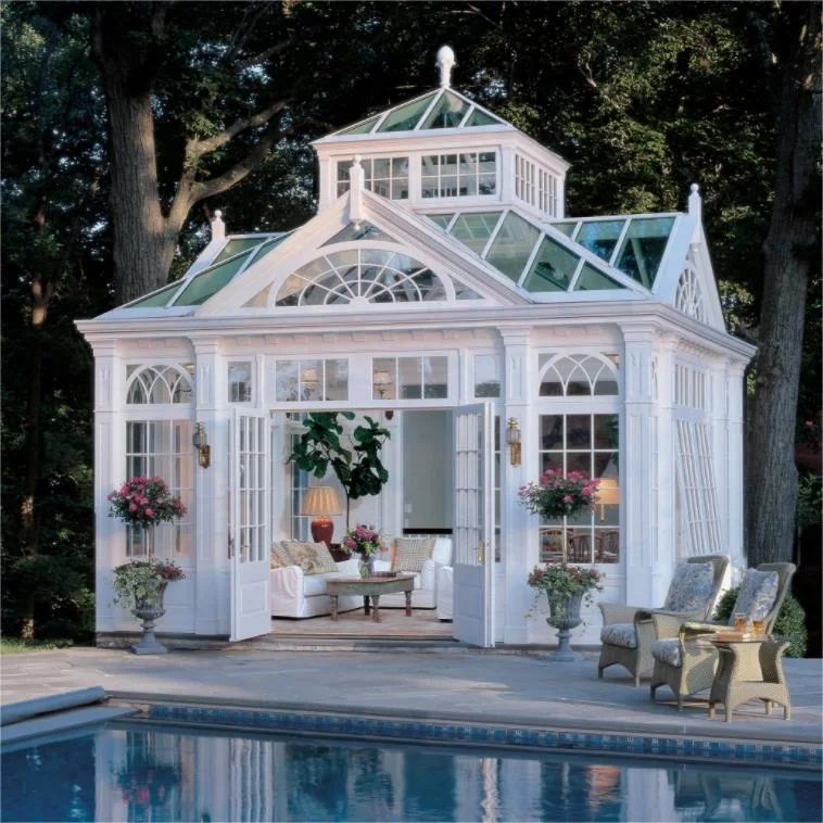 Сборный зимний сад внутренний дворик современный стеклянный дом отдельно стоящий 3 4 сезона Солнечная комната алюминиевая солярия