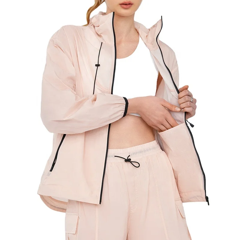 2024 customized SPF lightweight loose long sunsuit built-in pockets full-wrap sunscreen jacket summer outdoor sunsuit women
