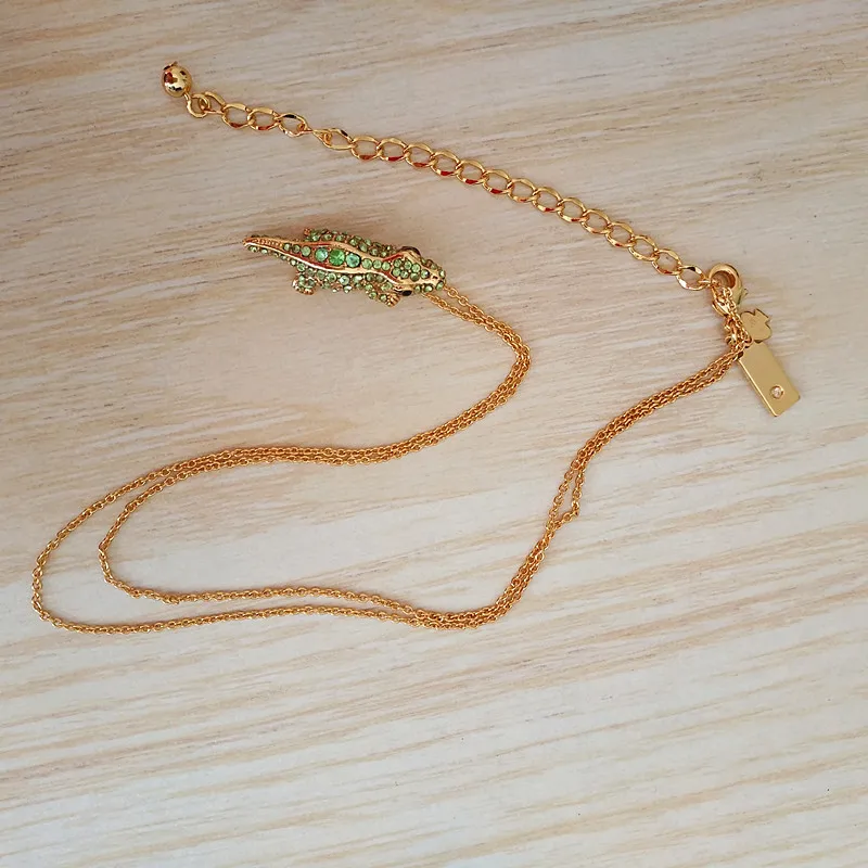 Fashion Top Quality Real Gold Plated Full Crystal Lizard Crocodile Earrings Necklace Bracelets Set Jewelry