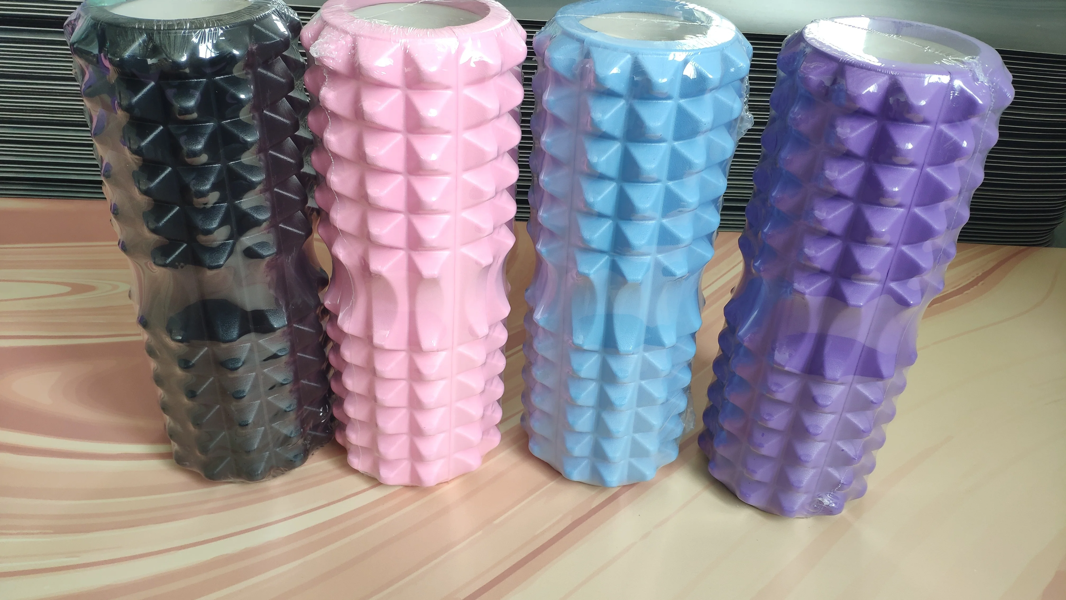 Custom High Density Yoga Roller Pliates Hollow Eva Foam Roller Set Back Muscle Massage Roller